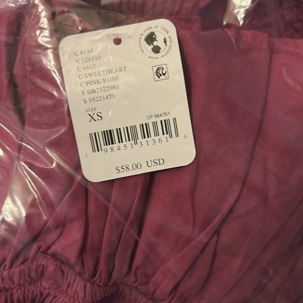NWT free people tropical vibes top pink sweetheart XS